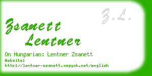 zsanett lentner business card